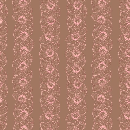 Linear Orchid Repeat Surface Pattern