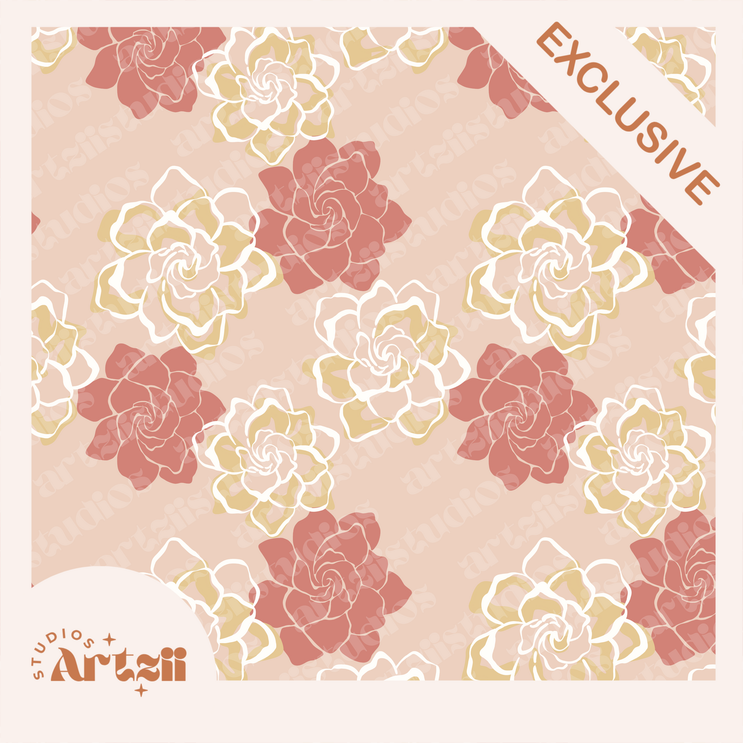 Lovely Gardenia Repeat Surface Pattern #80