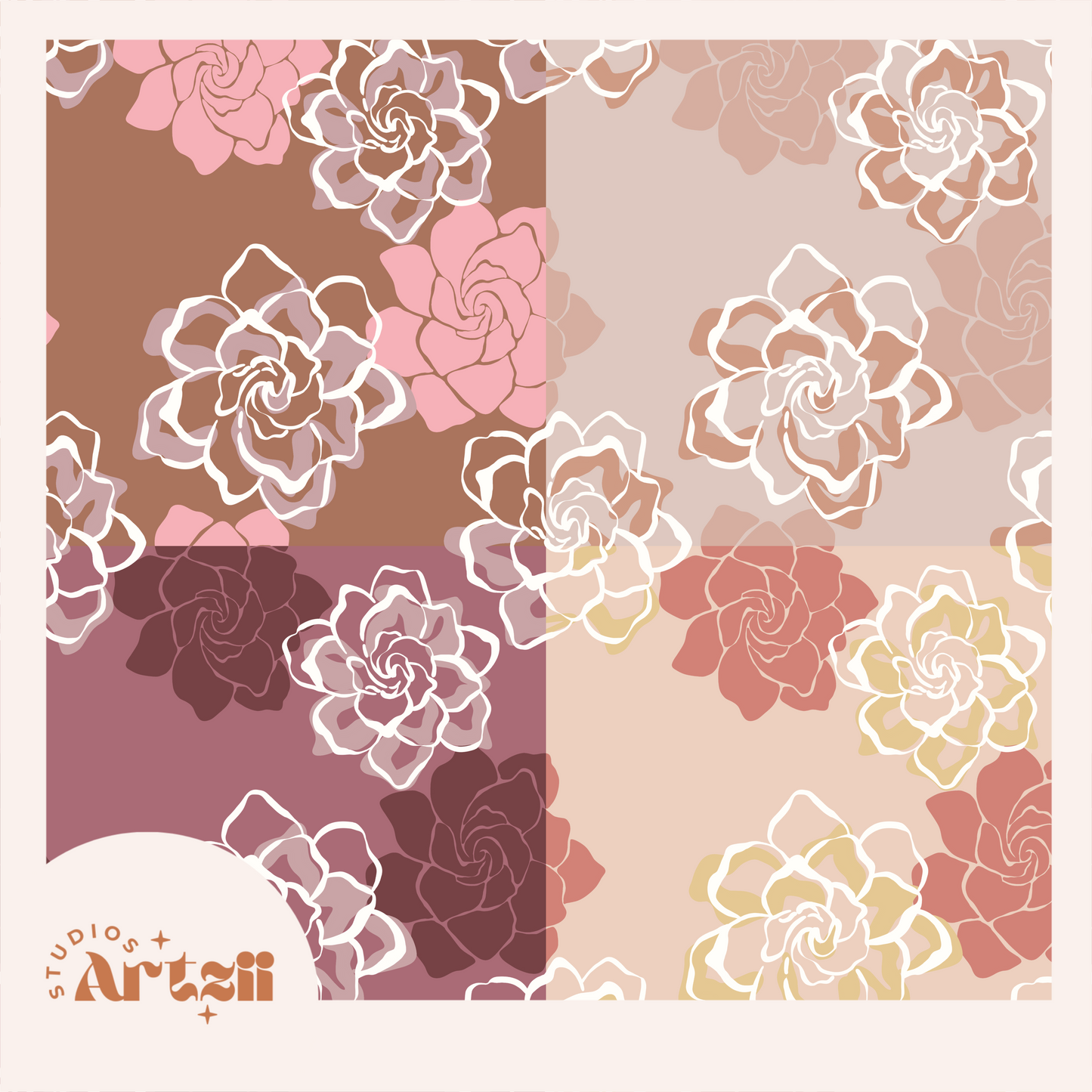 Lovely Gardenia Repeat Surface Pattern #80