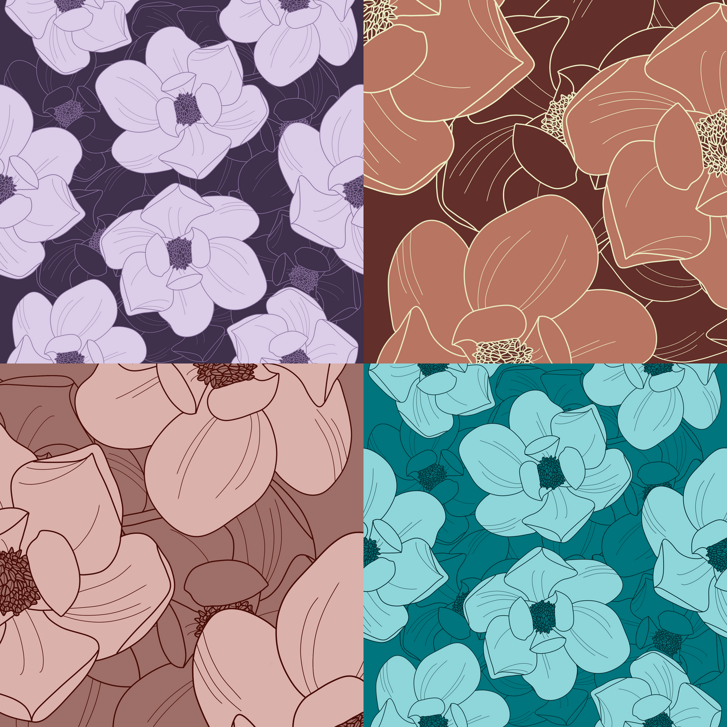 Magnolia Repeat Surface Pattern