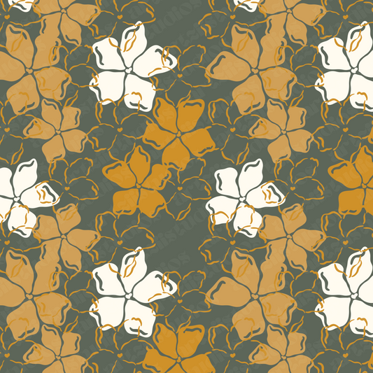 Midnight Puakenikeni Repeat Surface Pattern