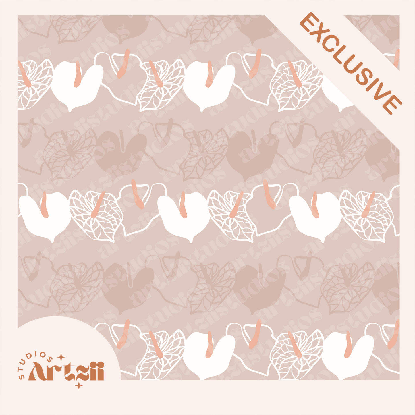 Mini Anthurium Repeat Surface Pattern #77
