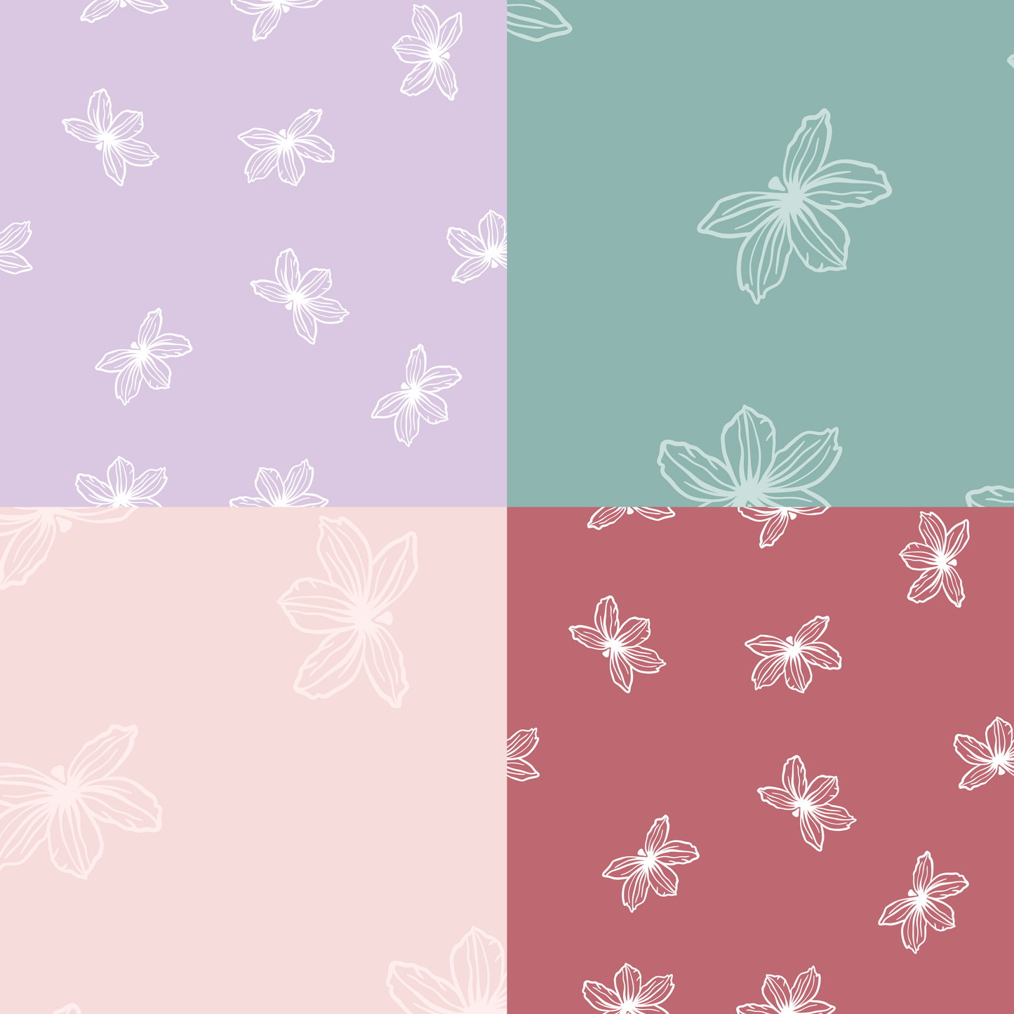 Mini Naupaka Repeat Surface Pattern