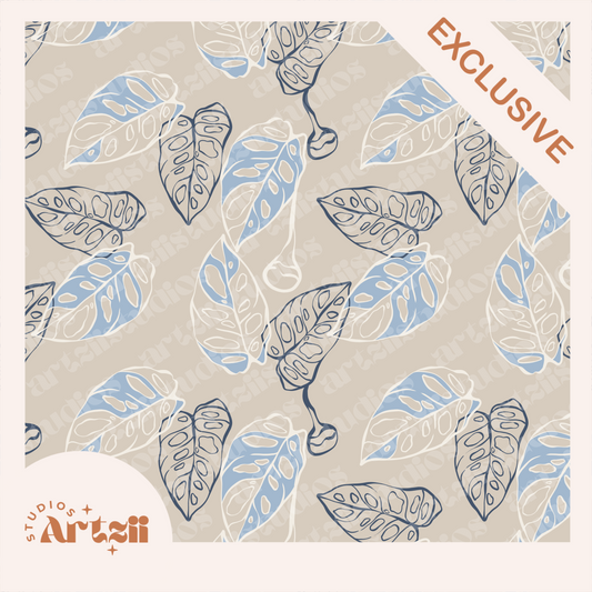 Monstera Lechleriana Repeat Surface Pattern #108