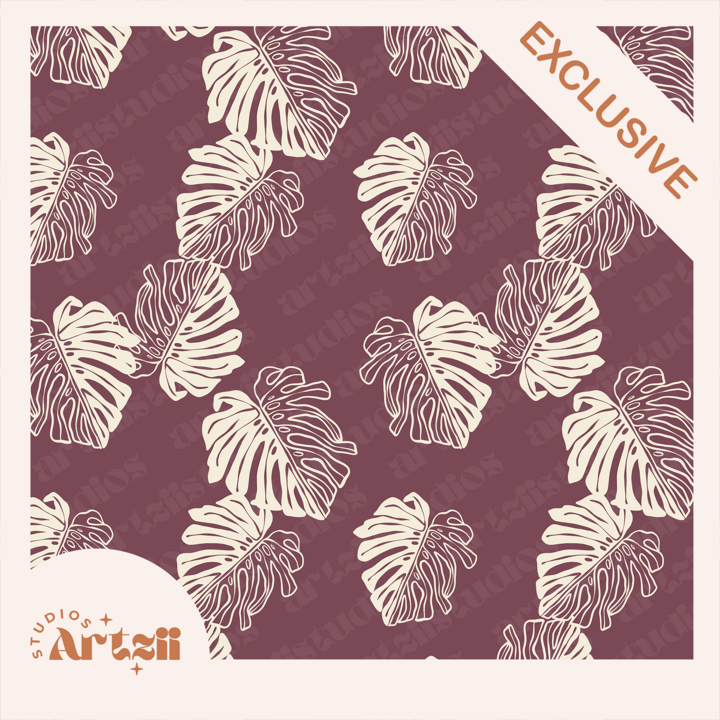 Monstera Repeat Surface Pattern #66