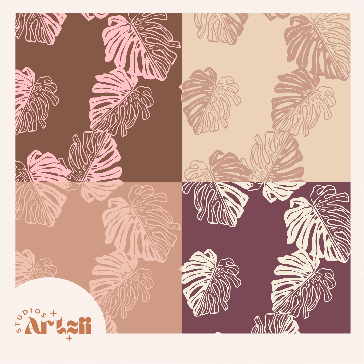 Monstera Repeat Surface Pattern #66