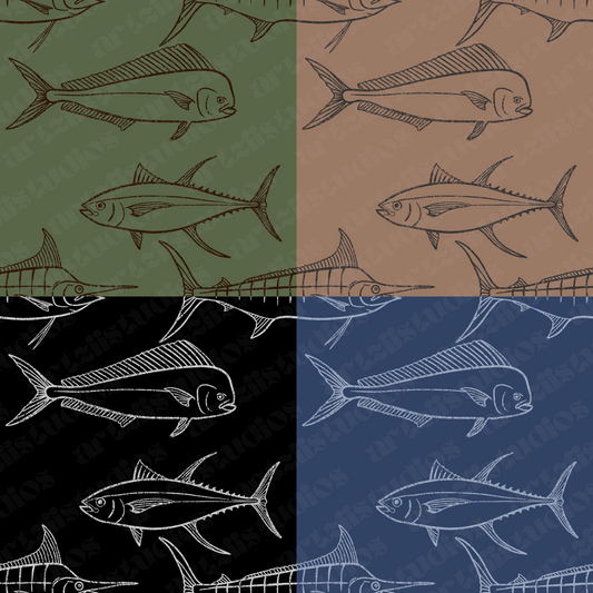 Custom Hawaii Fish  Repeat Surface Pattern for Nani Mauai