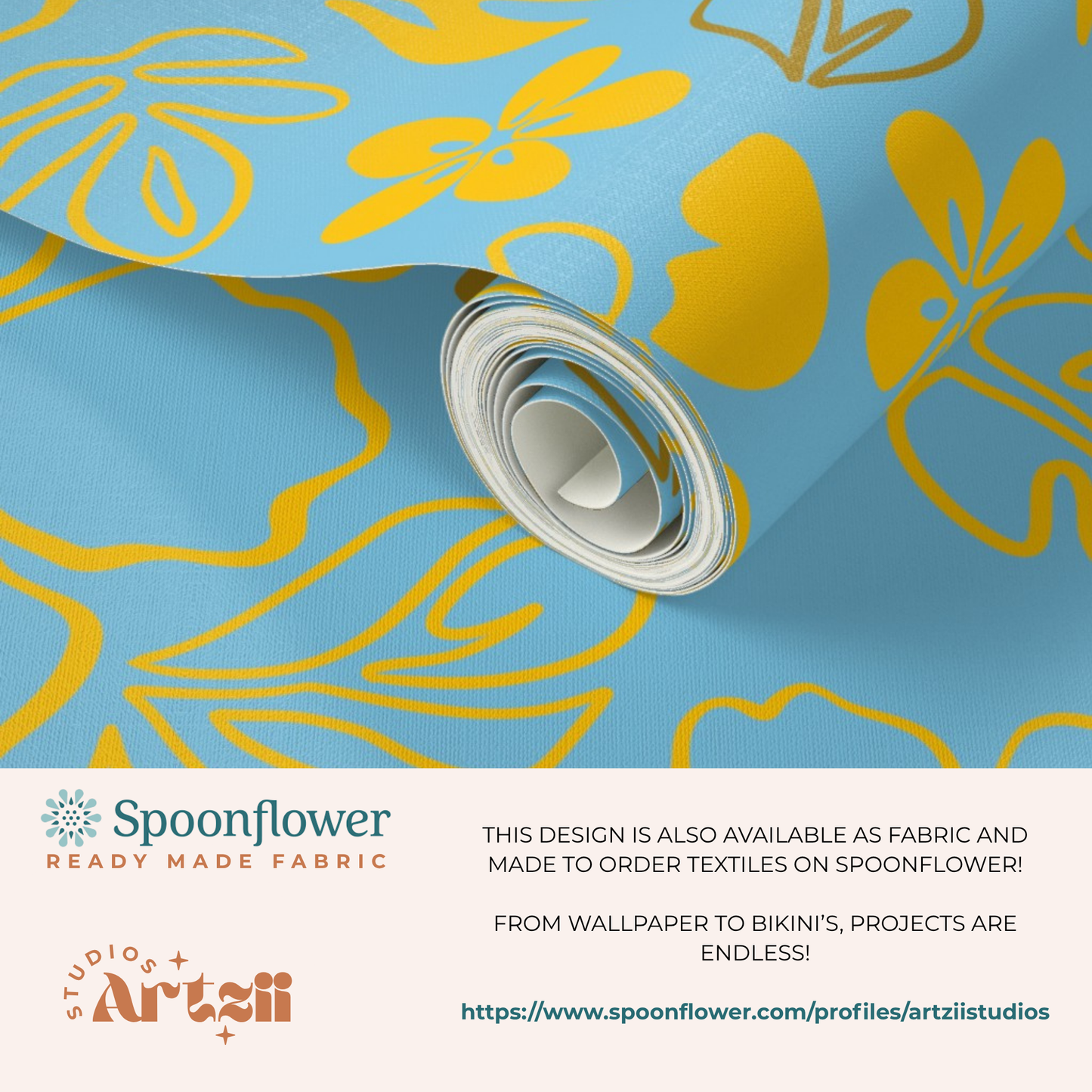 Tropical Doodles Repeat Surface Pattern