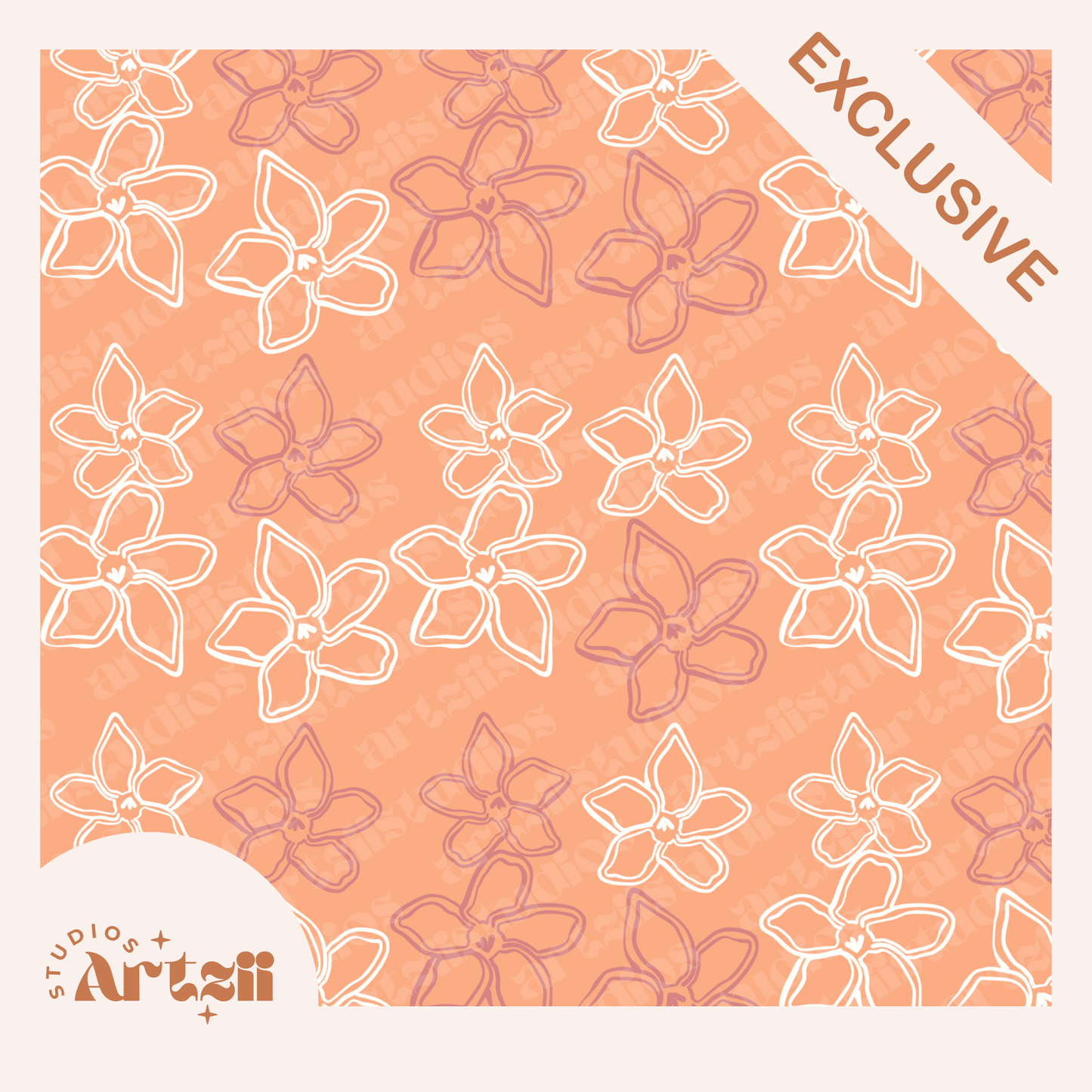 Puakenikeni Petals Repeat Surface Pattern #37