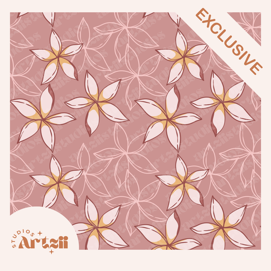 Plumeria Beauty Repeat Surface Pattern #41