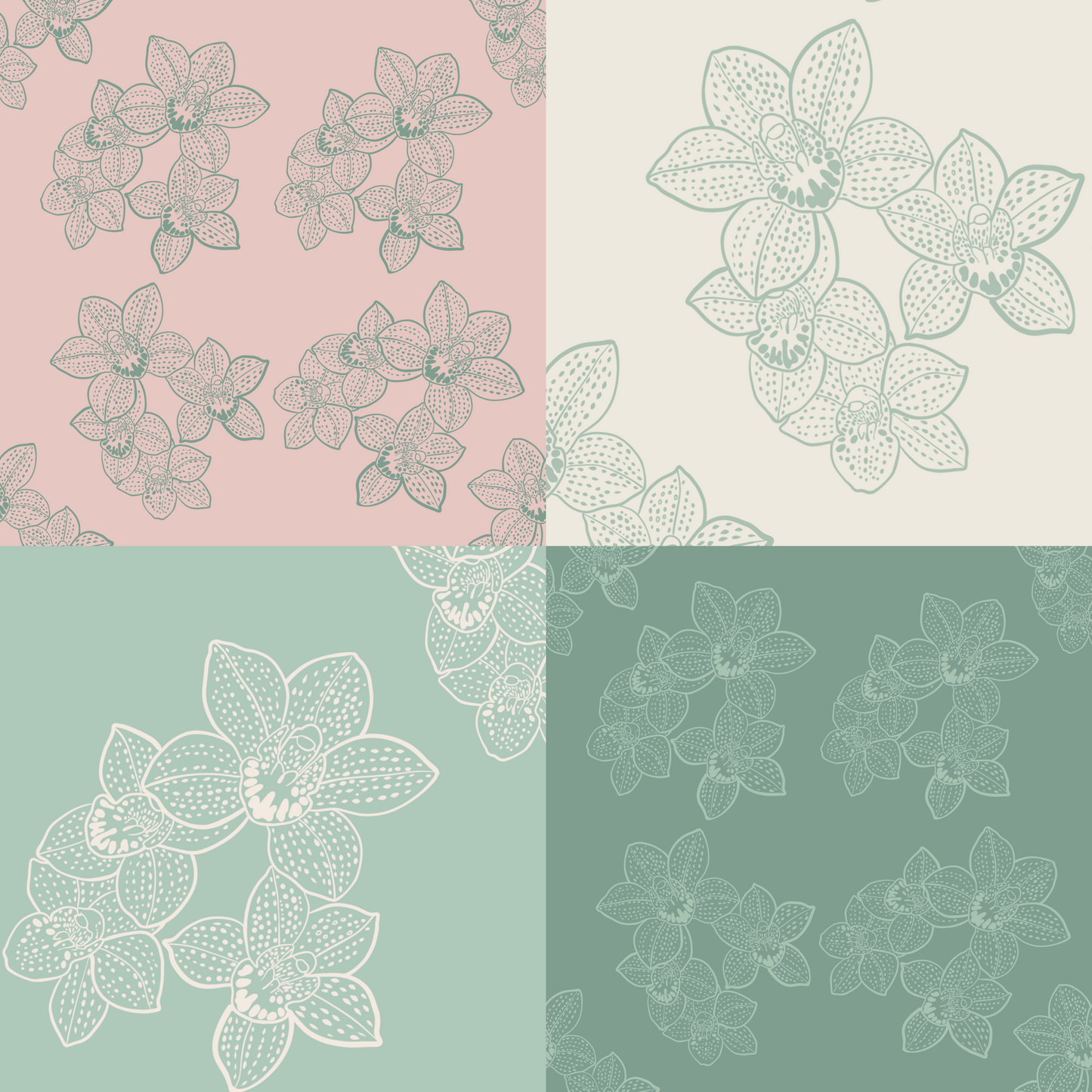 Orchid Clusters Repeat Surface Pattern