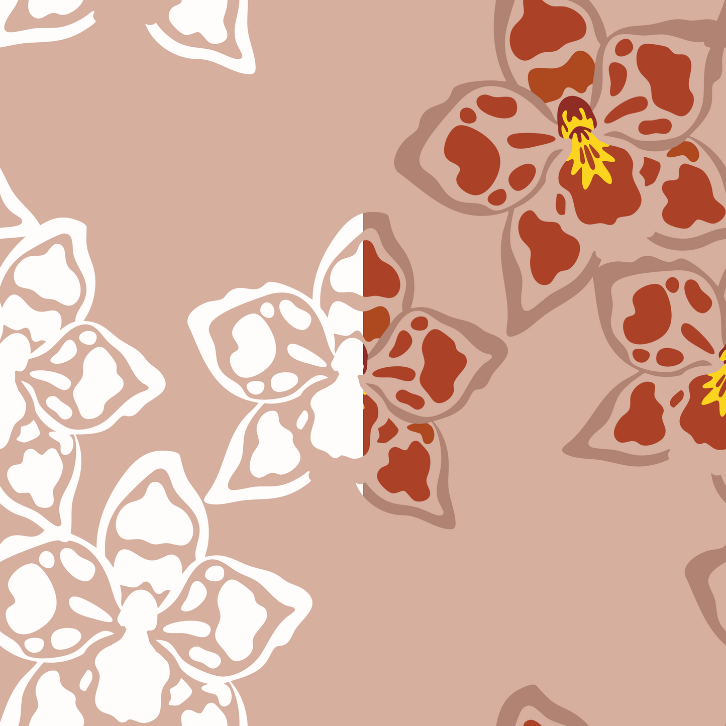 Orchid Paradise Repeat Surface Pattern