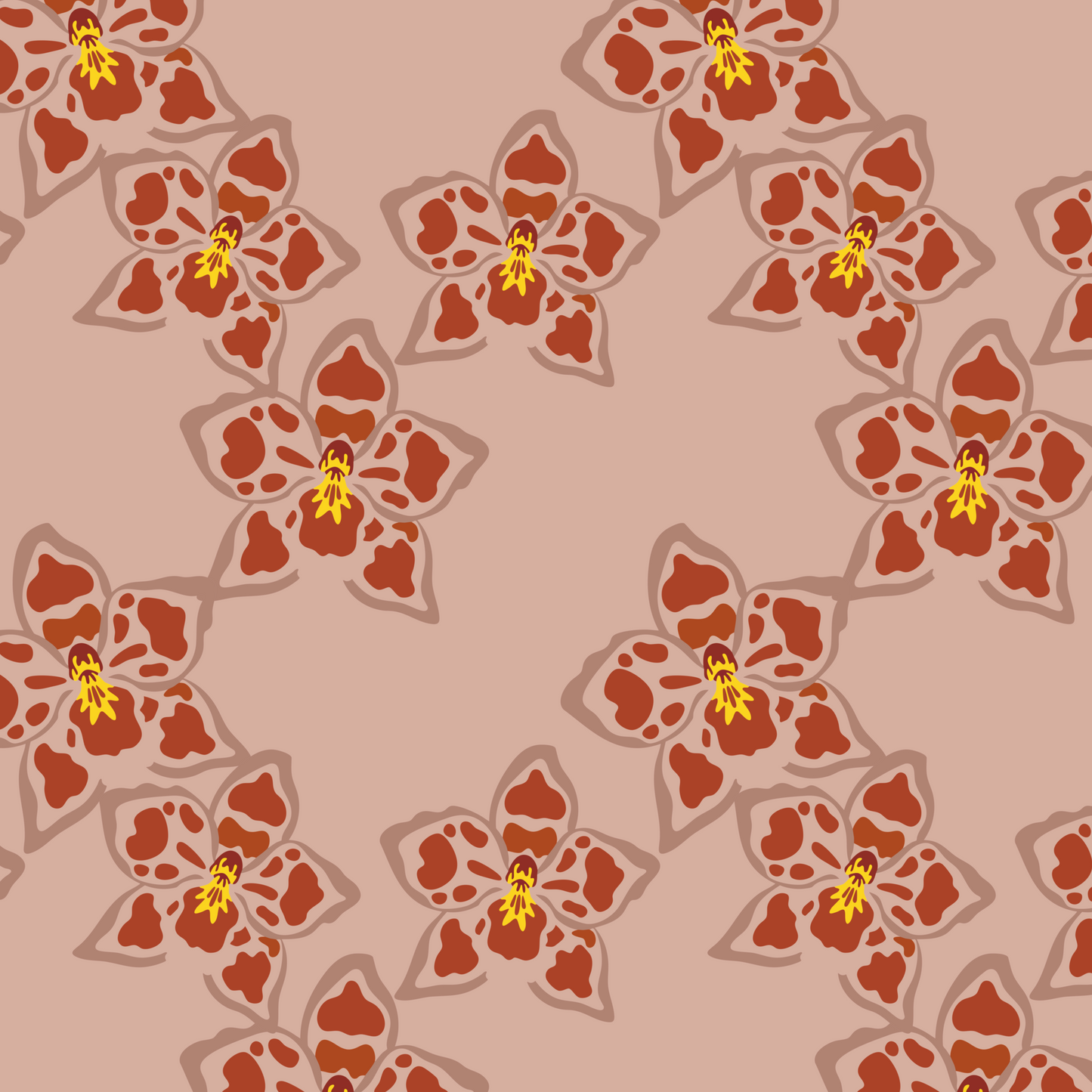 Orchid Paradise Repeat Surface Pattern