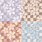 Checkered Puakenikeni Repeat Surface Pattern for Papercreations.TC
