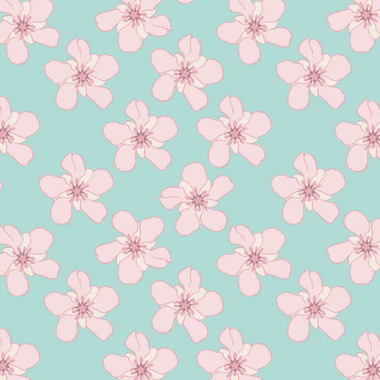 Pastel Oleander Repeat Surface Pattern