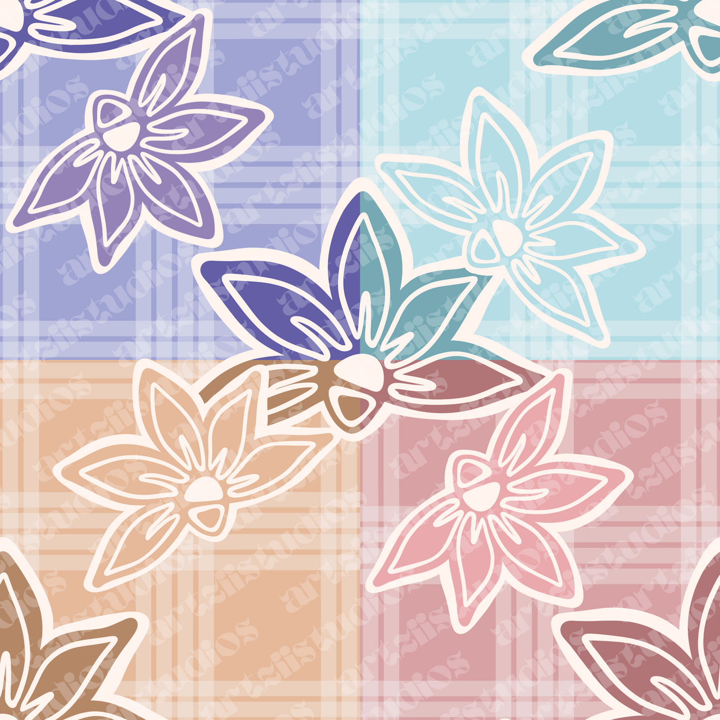 Naupaka Palaka Repeat Surface Pattern for PhasesHawaii