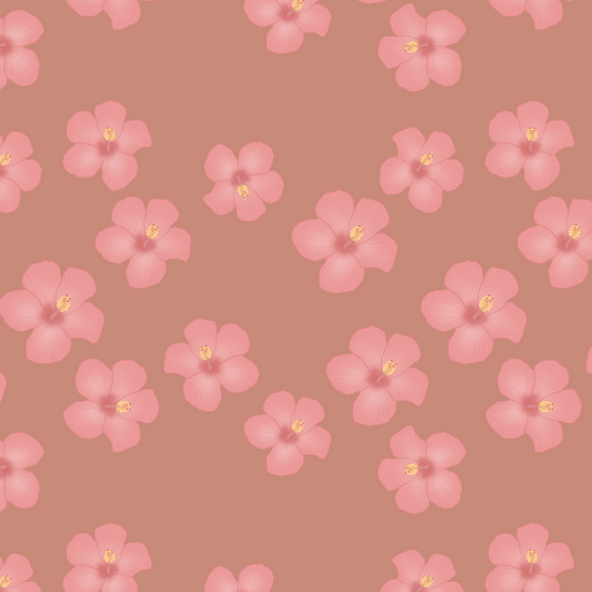 Pink Hibiscus Repeat Surface Pattern