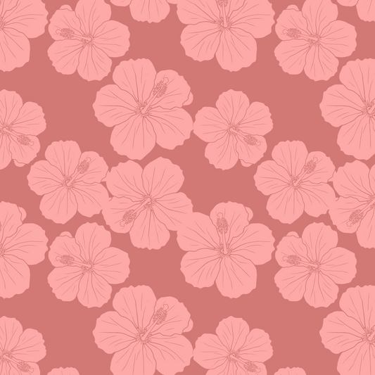 Playful Hibiscus Repeat Surface Pattern