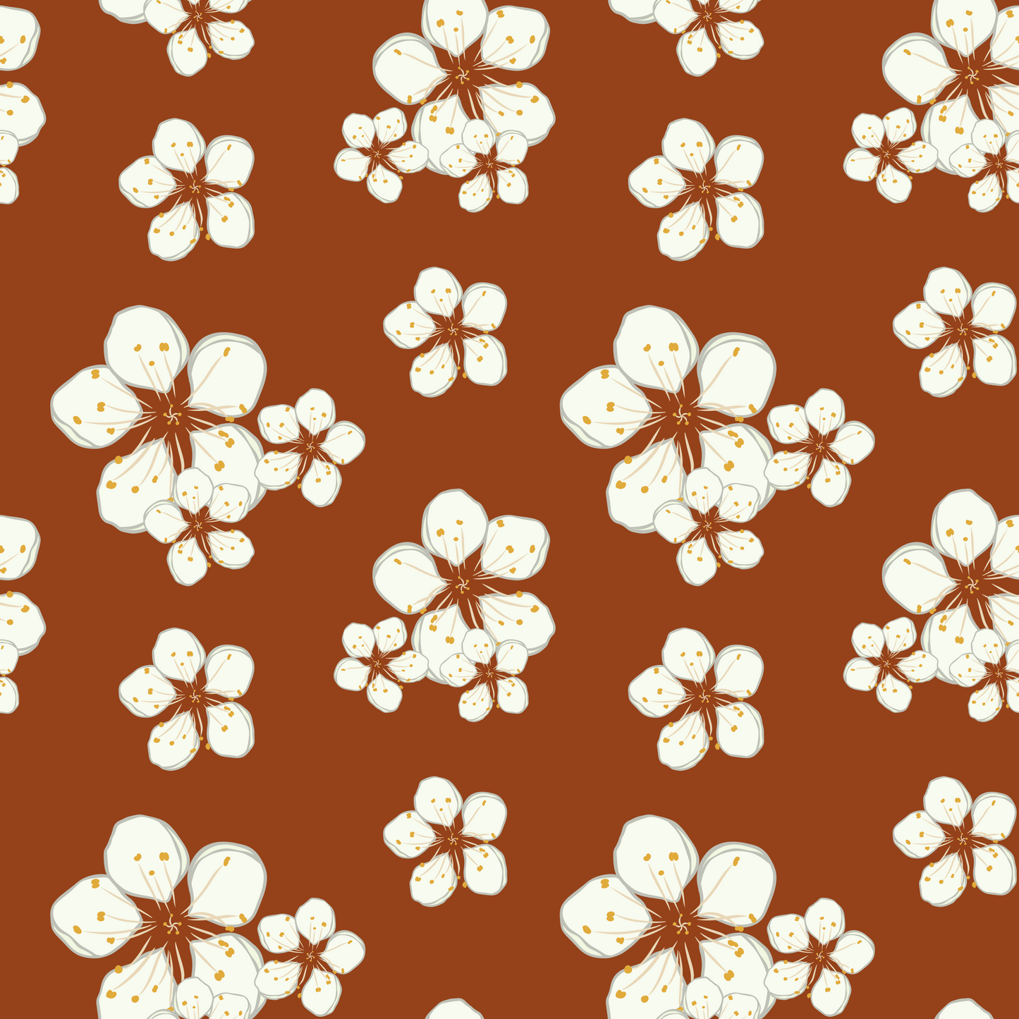 Plum Blossom Repeat Surface Pattern