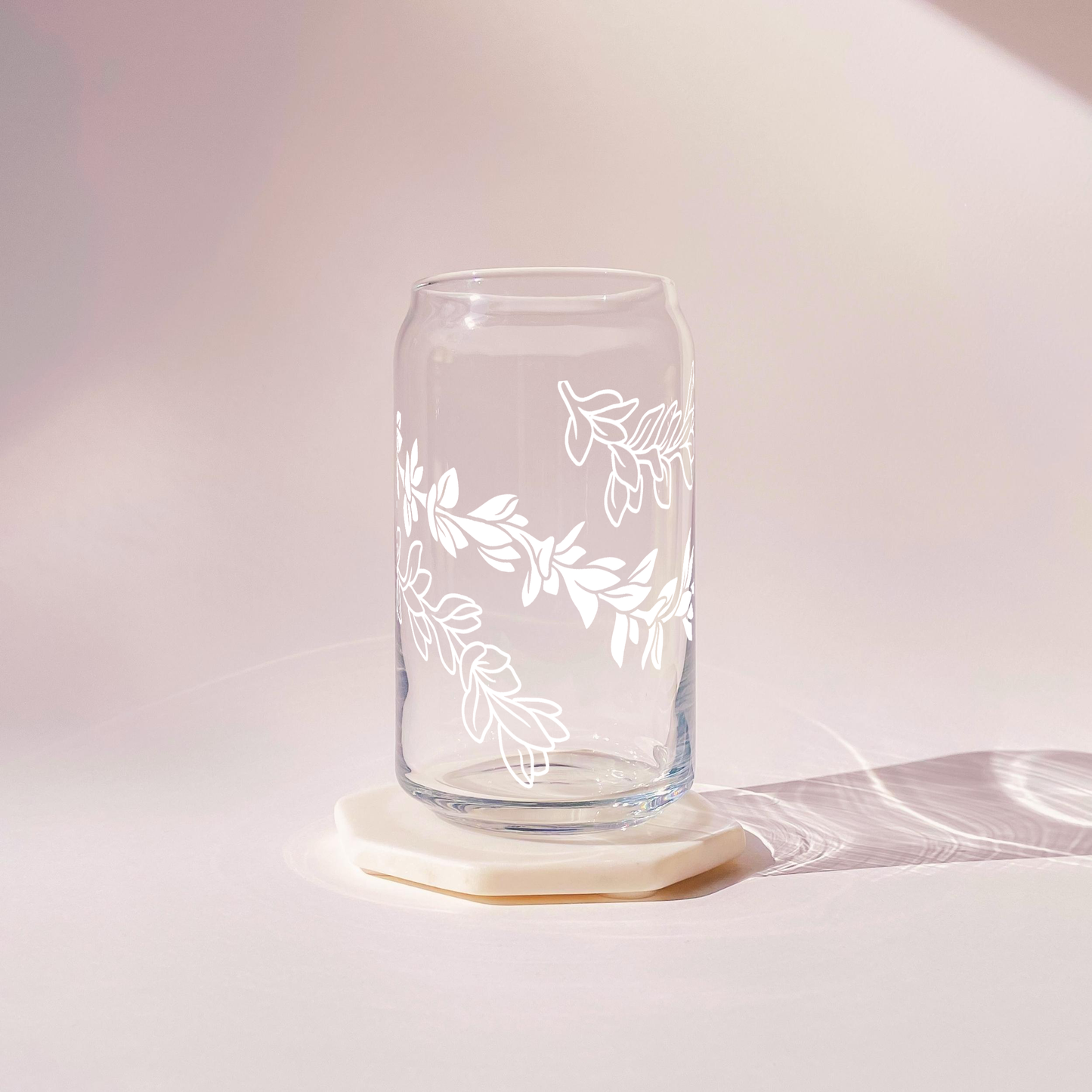 Plumeria Glass Cup