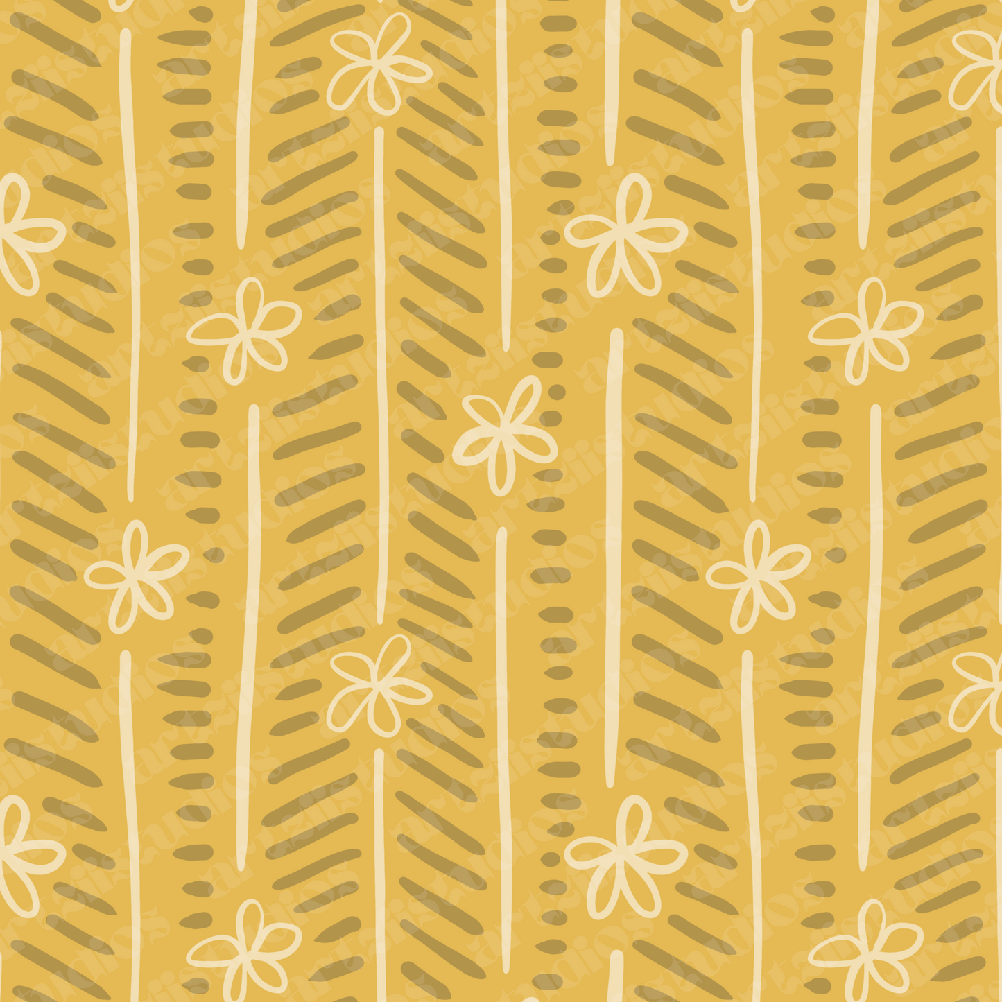 Plumeria Bow Repeat Surface Pattern