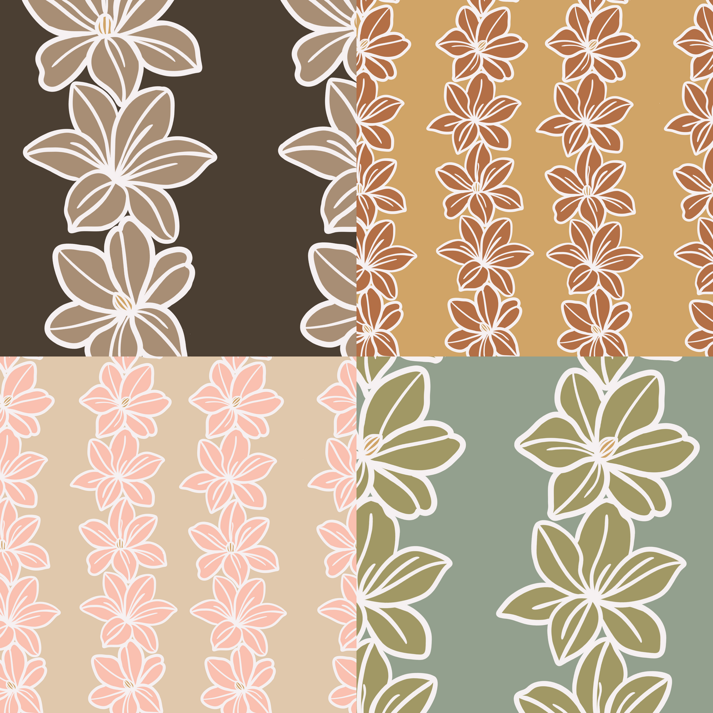 Plumeria Repeat Surface Pattern