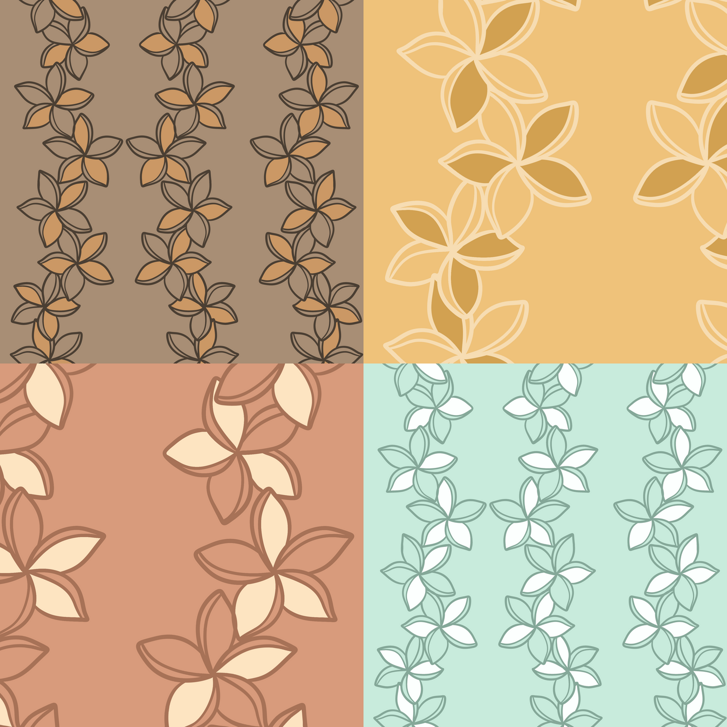 Plumeria Lei Repeat Surface Pattern