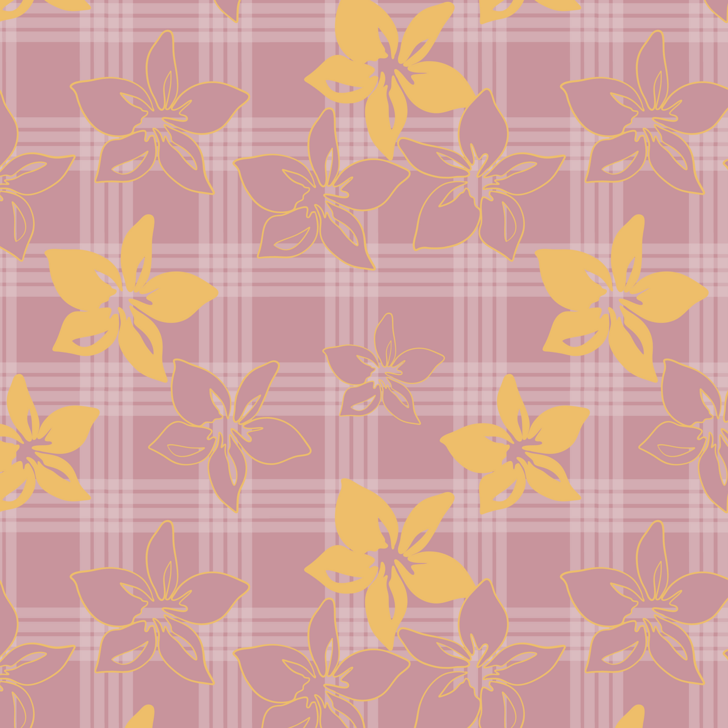 Plumeria Palaka Repeat Surface Pattern