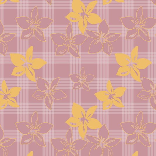 Plumeria Palaka Repeat Surface Pattern
