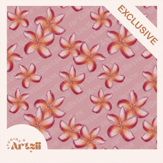 Plumeria Pick Repeat Surface Pattern #67