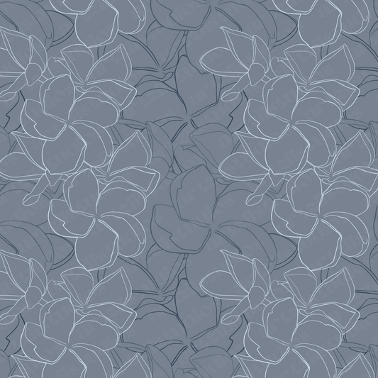 Plumeria Shrub Repeat Surface Pattern