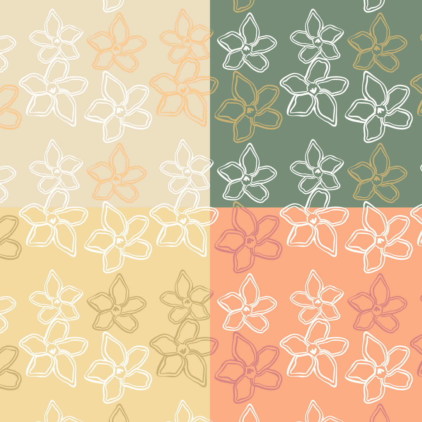 Puakenikeni Petals Repeat Surface Pattern
