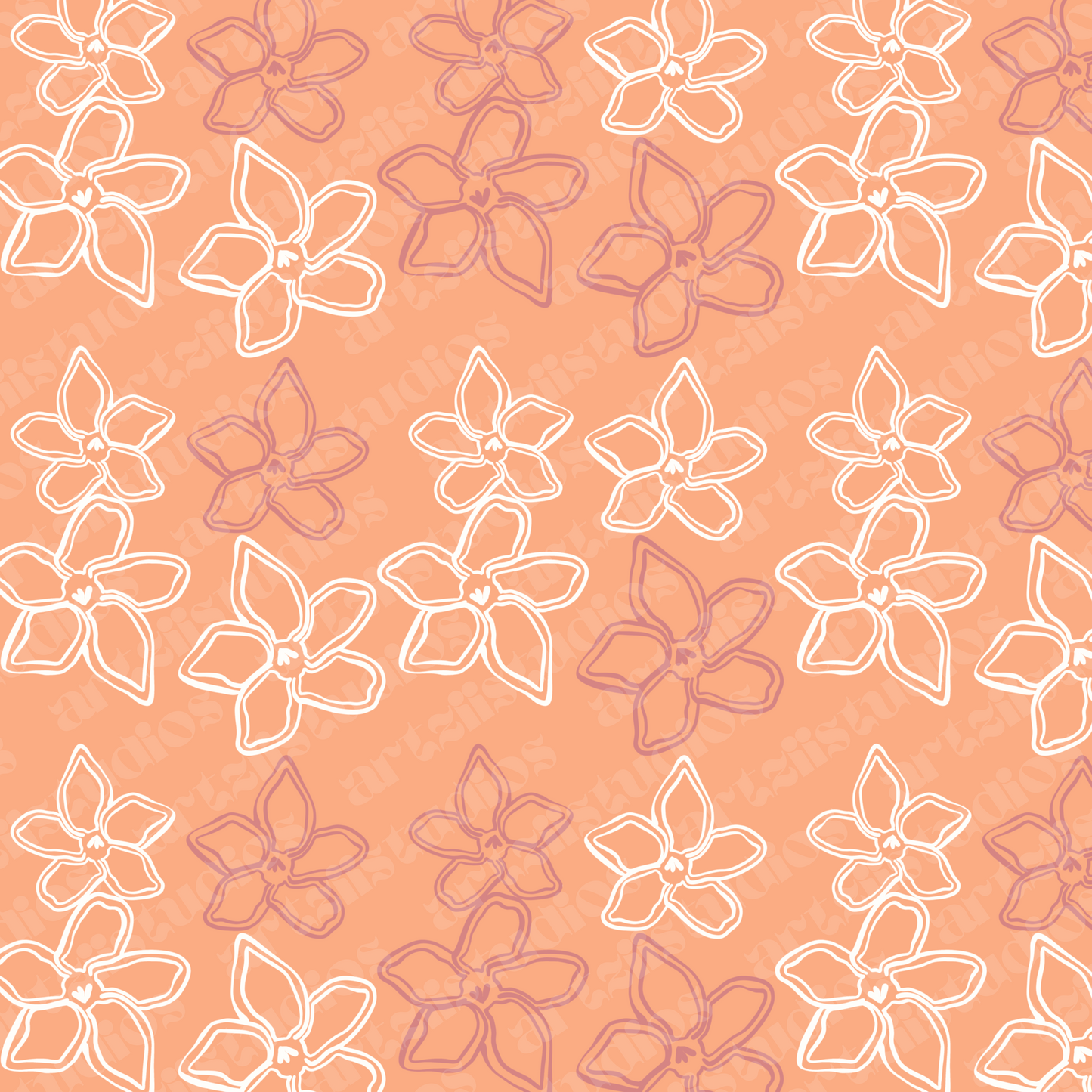 Puakenikeni Petals Repeat Surface Pattern