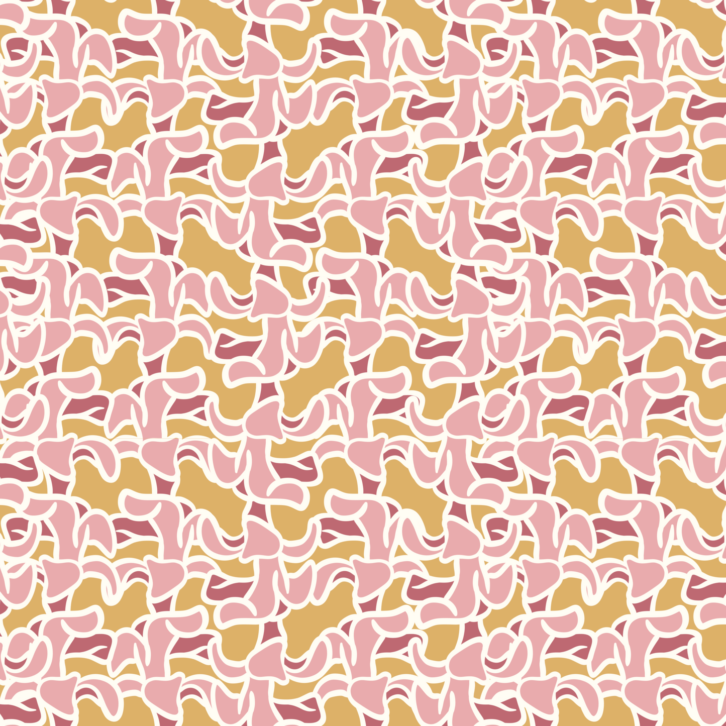 Puakenikeni Retro Strand Repeat Surface Pattern