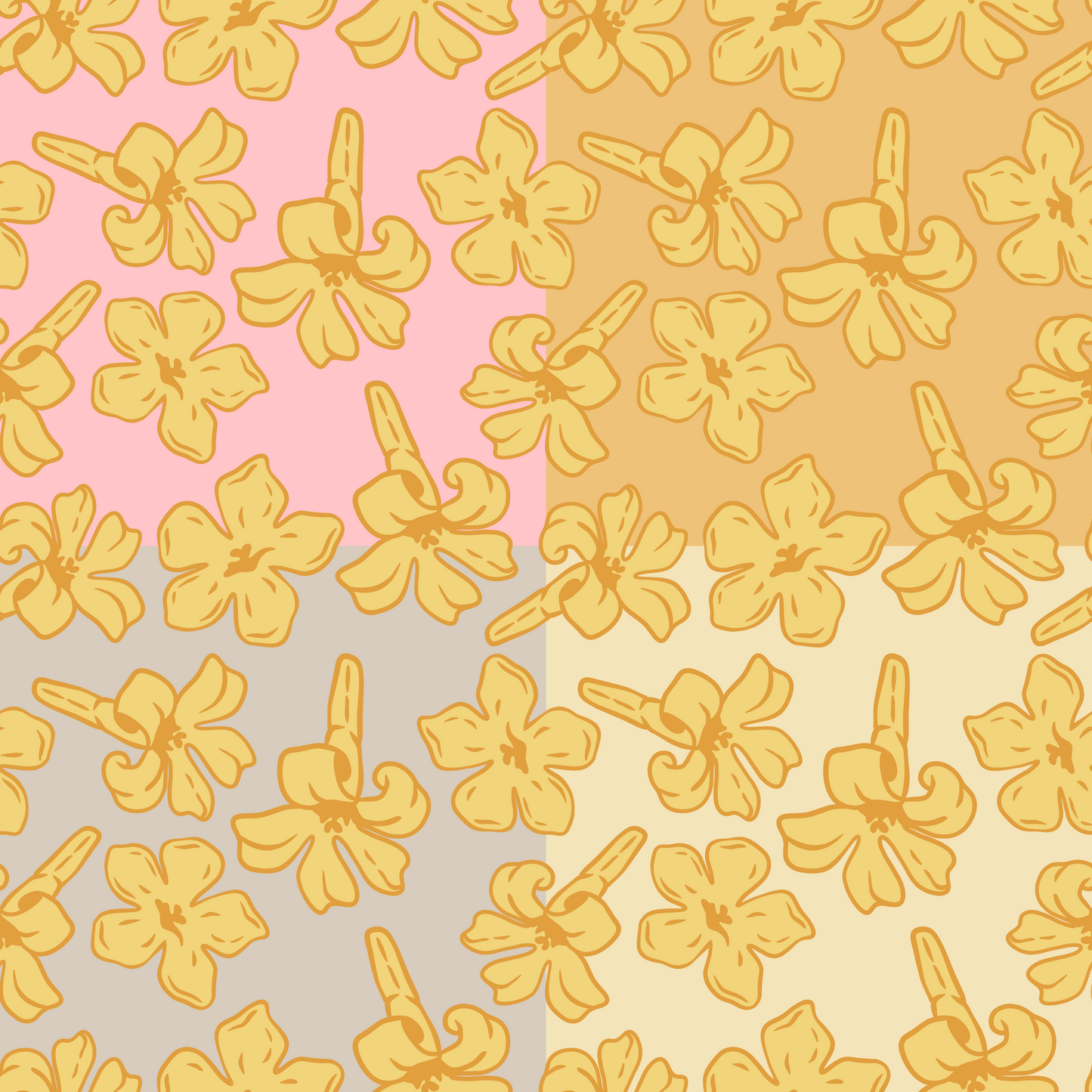 Puakenikeni Scattered Repeat Surface Pattern