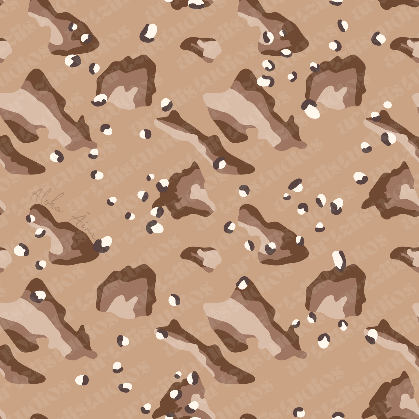 Island Camo Repeat Surface Pattern for Reef n Roots