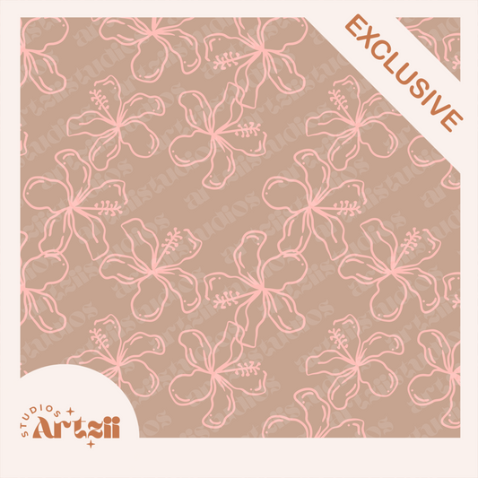 Rosy Hibiscus Repeat Surface Pattern #71