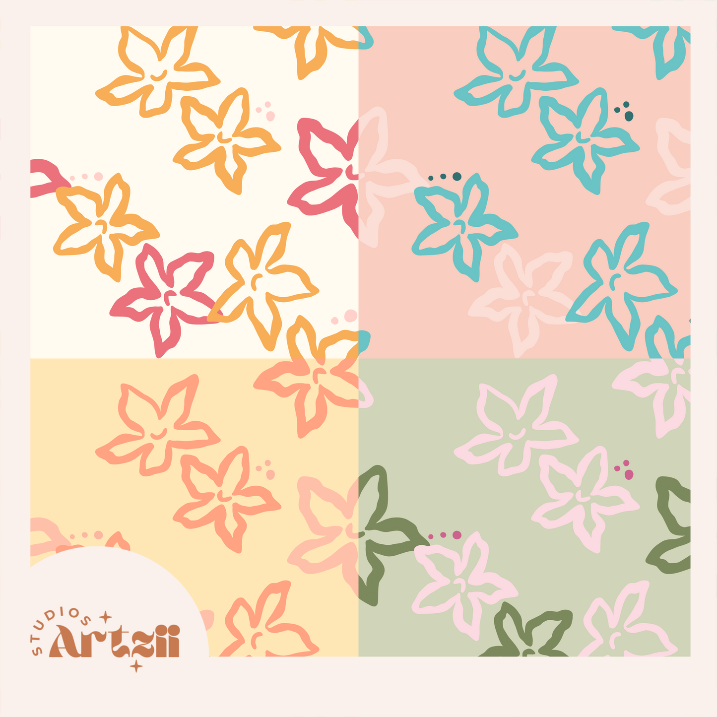 Sampaguita Repeat Surface Pattern #81