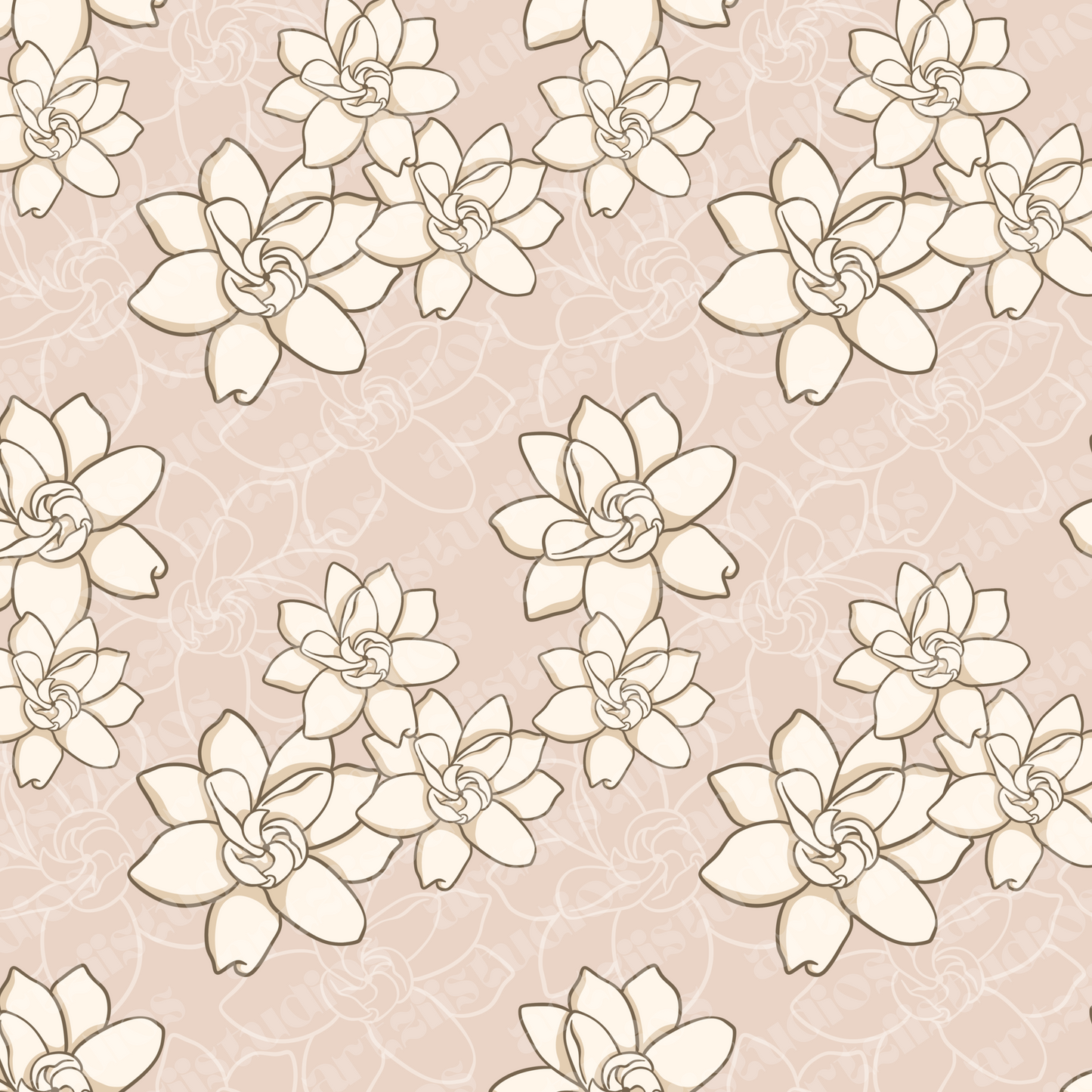 Sampaguita Fantasy Repeat Surface Pattern