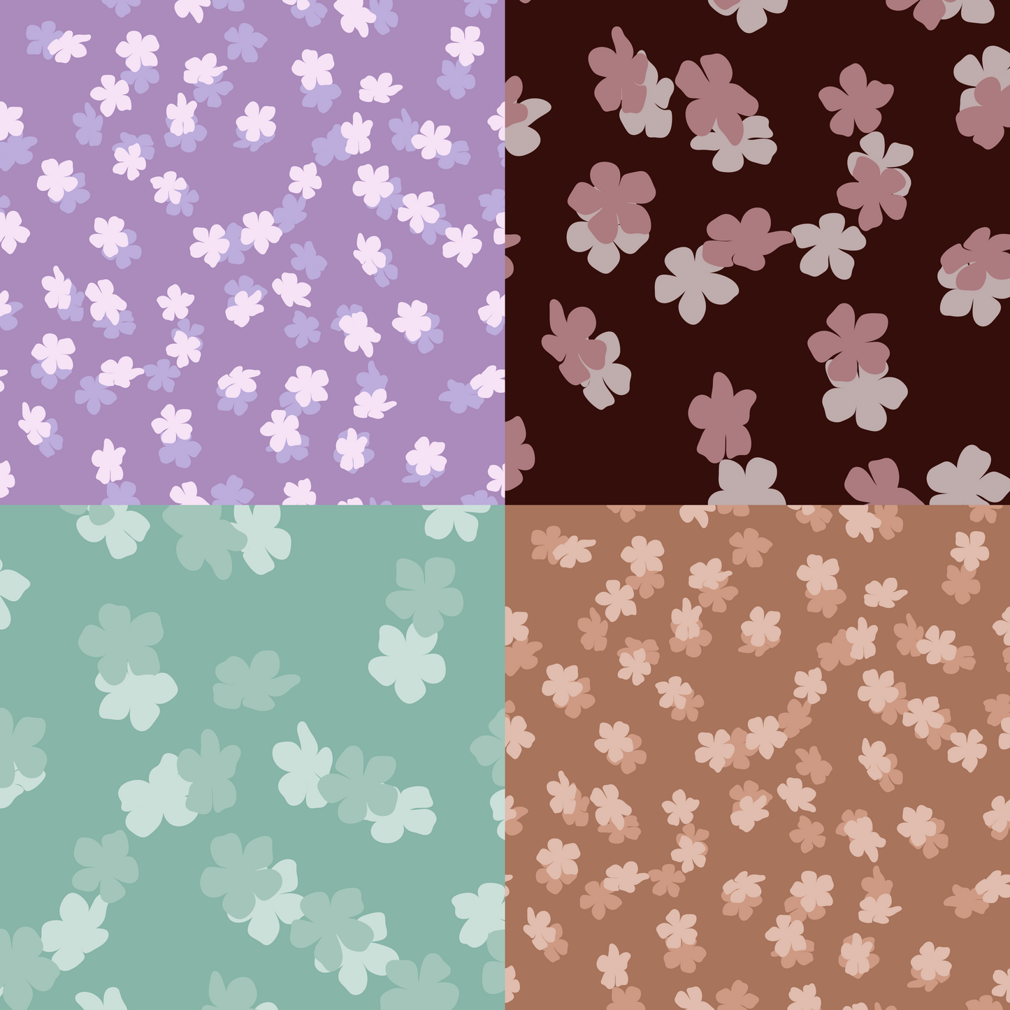 Scattered Flower Repeat Surface Pattern
