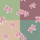 Scattered Lilies Repeat Surface Pattern