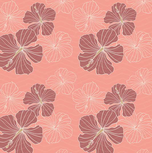 Pretty in Pink Hibiscus Surface Pattern