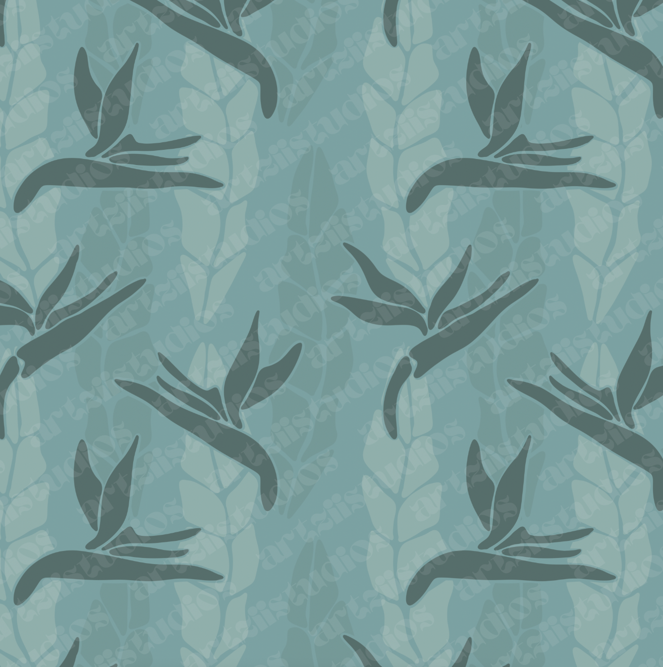 Bird of Paradise Surface Pattern