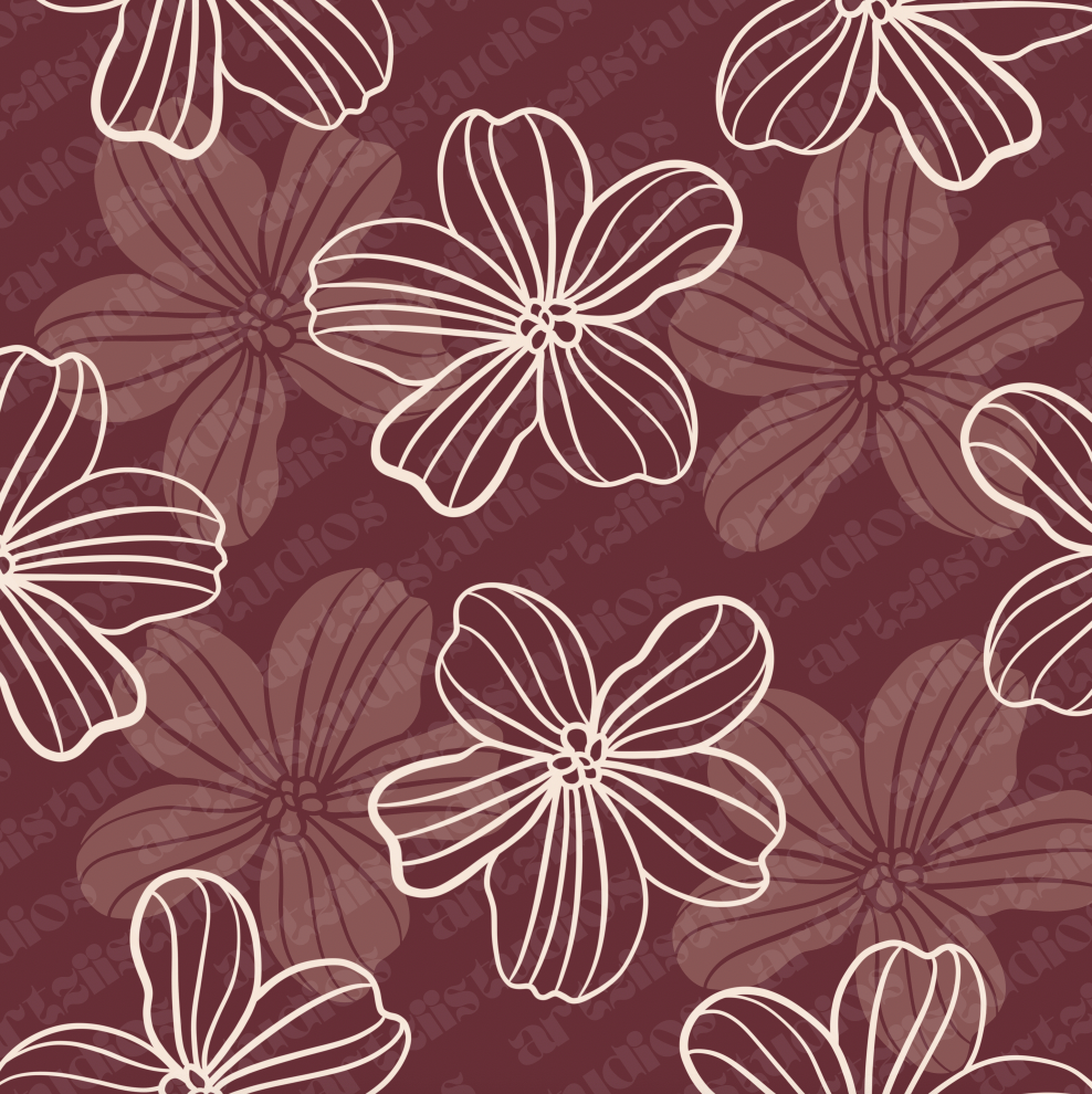 Mini Hibiscus Seamless Pattern