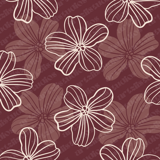 Mini Hibiscus Seamless Pattern
