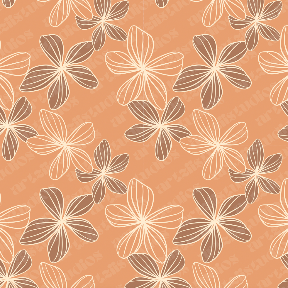 Line Plumeria Surface Pattern