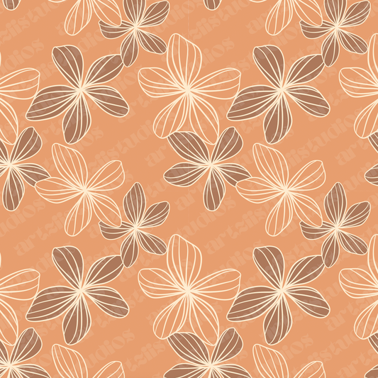 Line Plumeria Surface Pattern