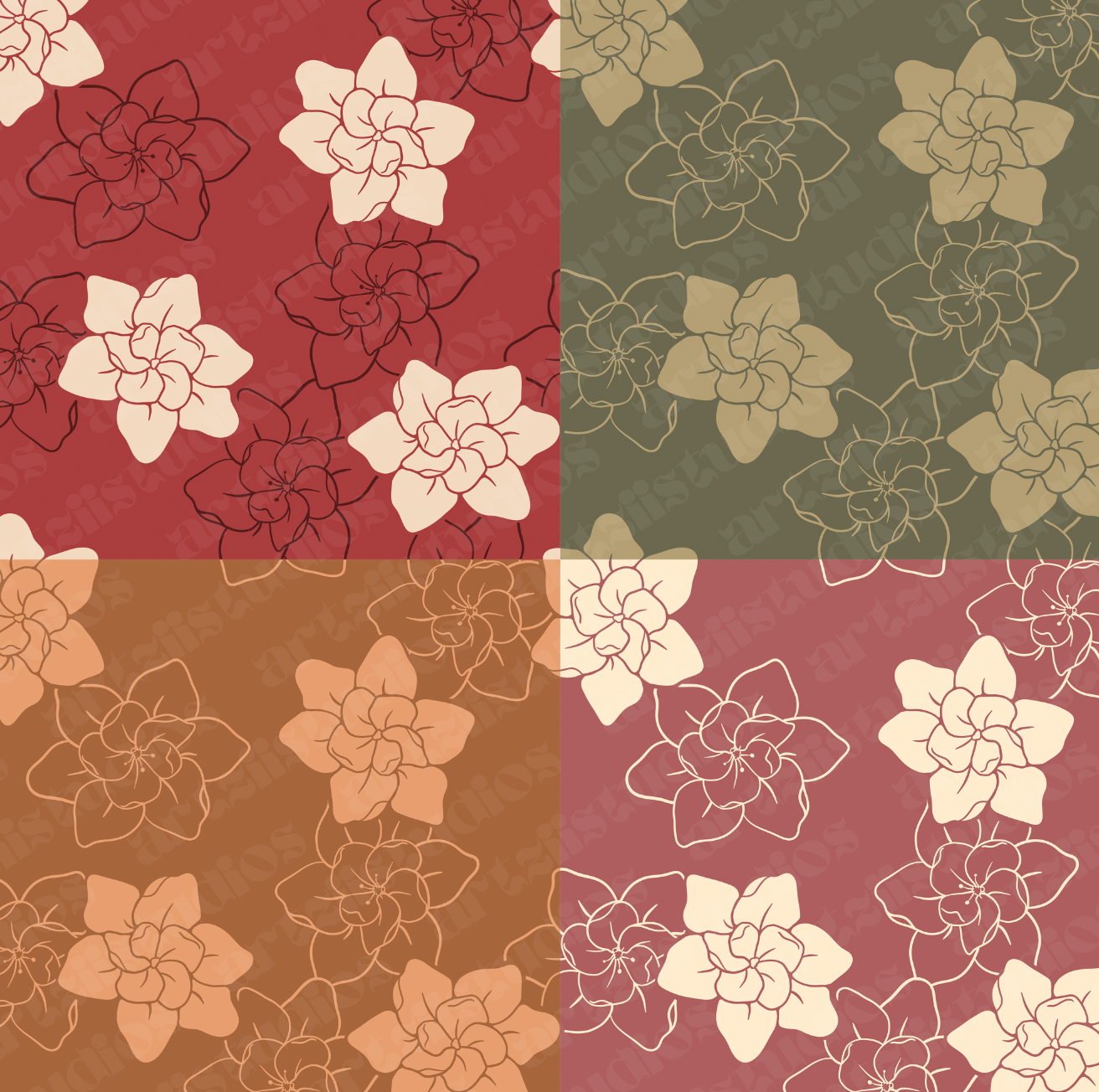 Gardenia Surface Pattern