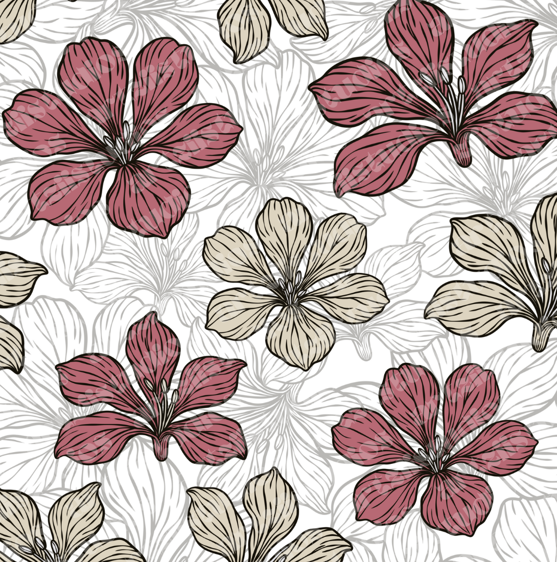 Faded Botanica Repeat Surface Pattern