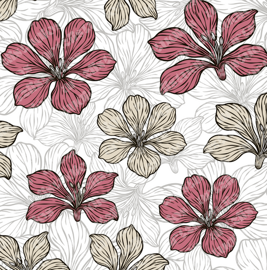 Faded Botanica Repeat Surface Pattern